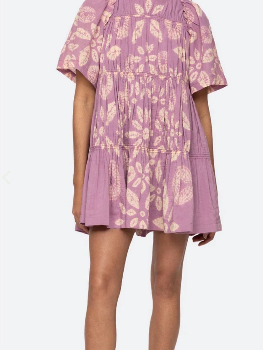 Sea New York Pink Floral Tie-Dye Mini Dress